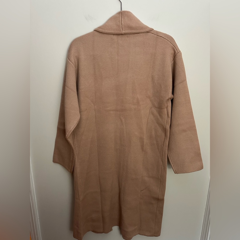 Cardigan Oversized Open Front Beige Small NWT - Picture 4 of 9